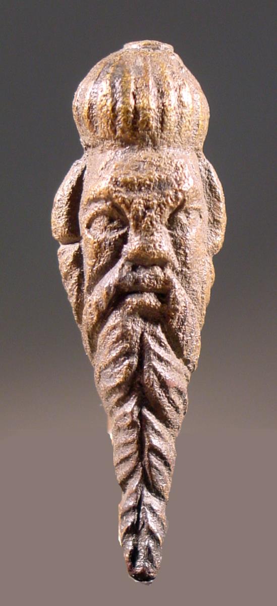 Silenskopf. Fragment eines römischen Truhenhenkels