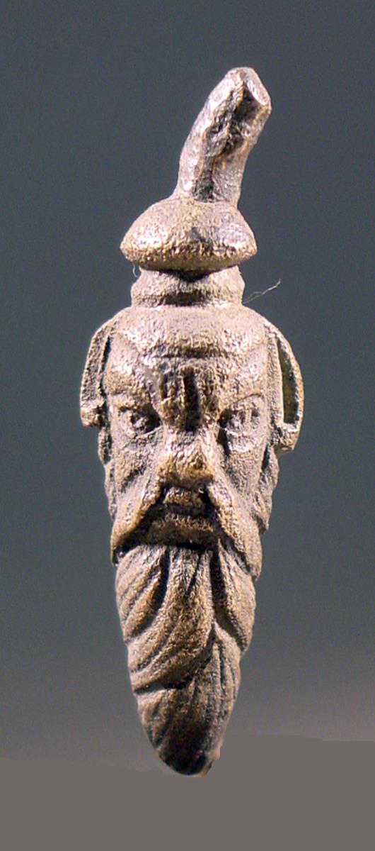 Silenskopf. Fragment eines römischen Truhenhenkels