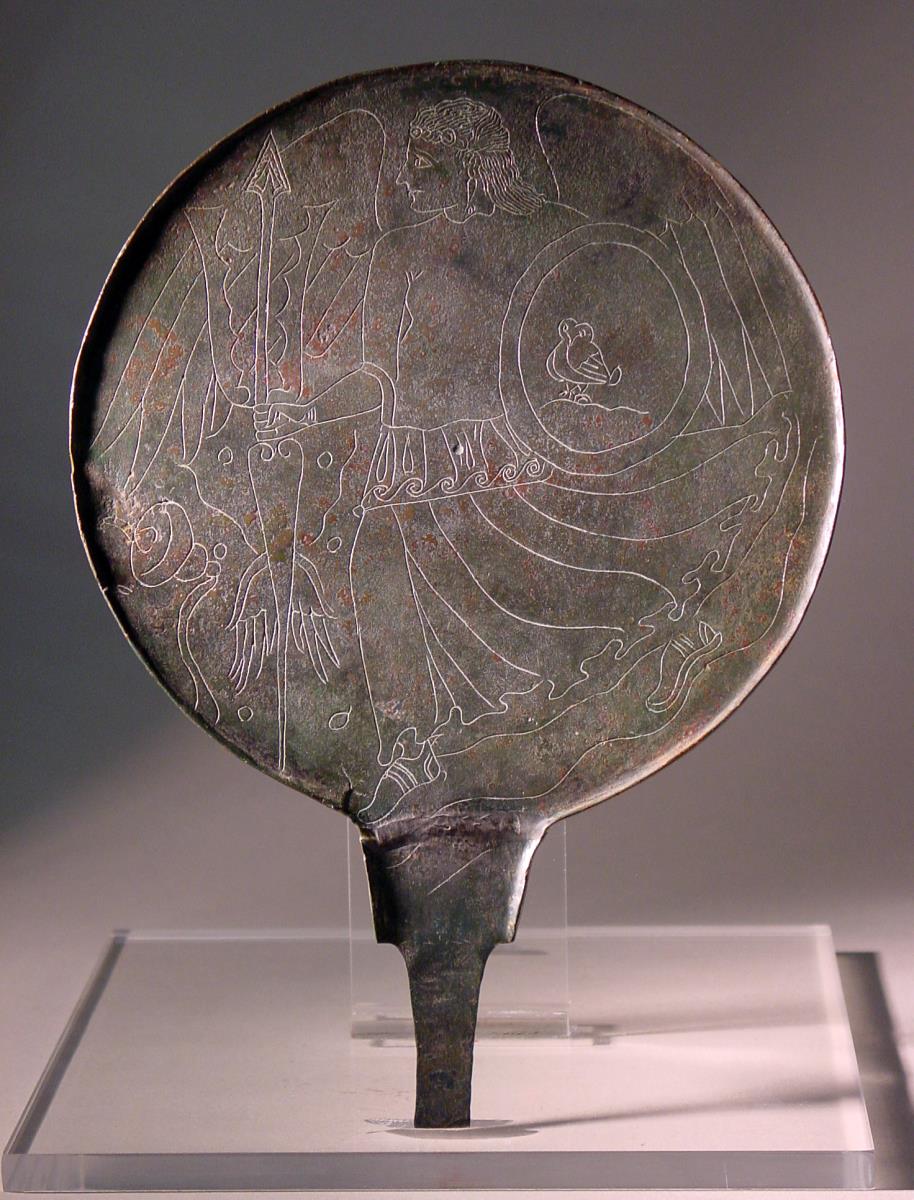 Etruskischer Spiegel mit Minerva