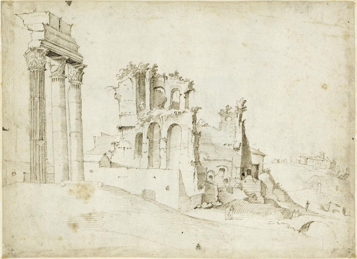 Blick vom Forum Romanum nach Süden zum Aventin