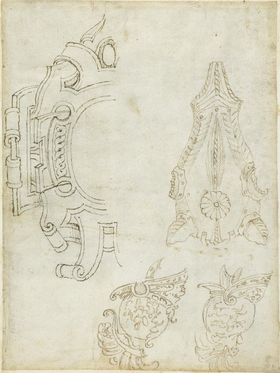 Prunkhelme. Pferdehelm. Cartouche