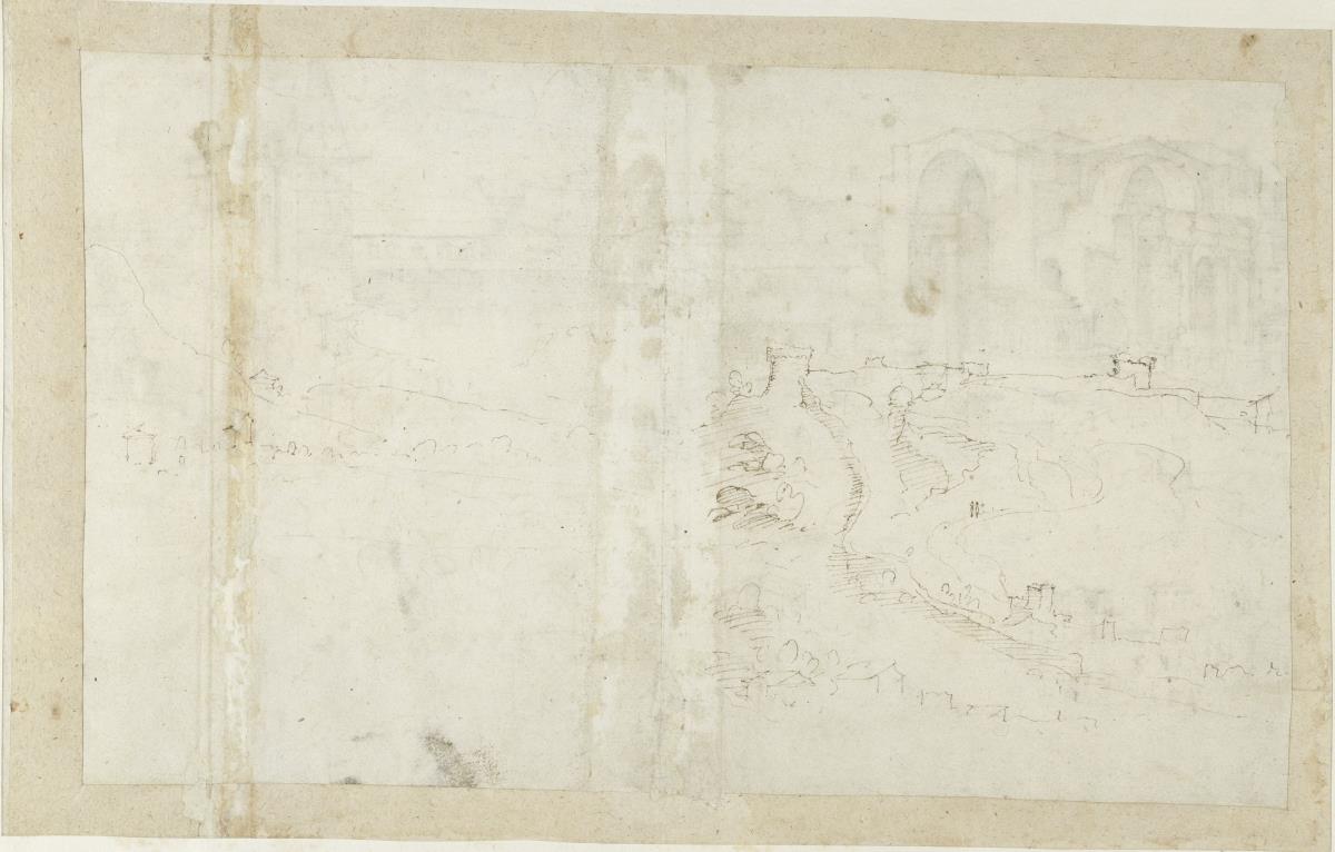 Blick auf den Gianicolo und den vatikanischen Hügel