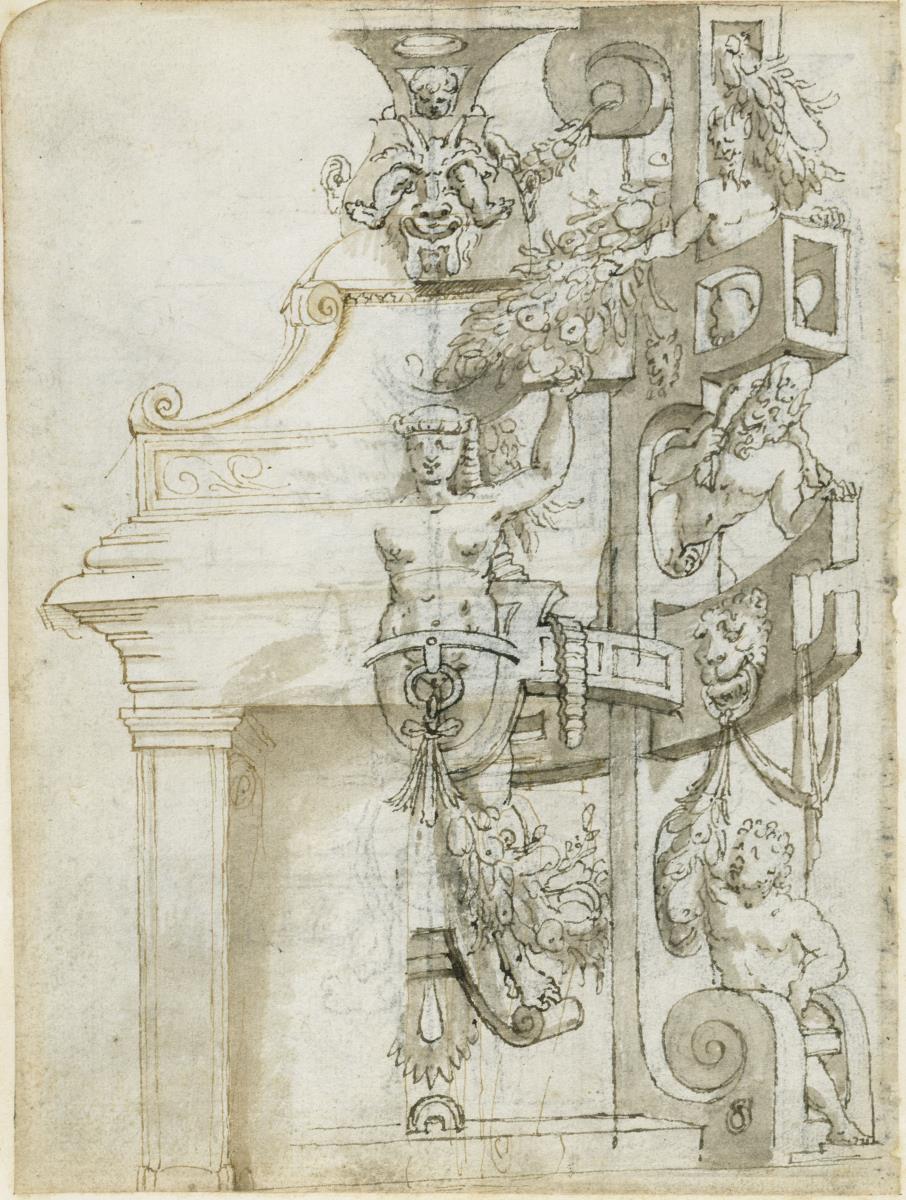 Kamin. "C. Bos - C. Florisgrottesken"