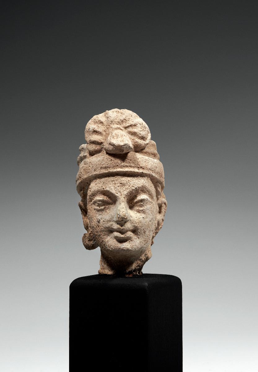 Kopf eines Mannes (Fürst/Gott/Bodhisattva?) mit Turban