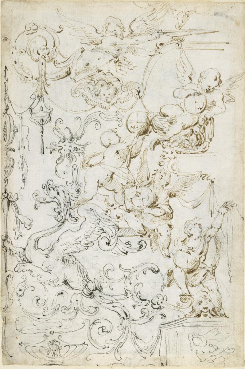 Putti mit den Kugeln aus dem Wappen der Medici [Lorenzo Sabatini]