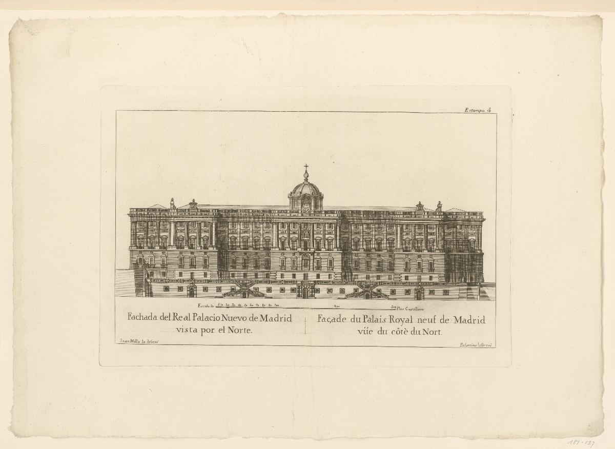 Nördliche Fassade des Königspalastes von Madrid