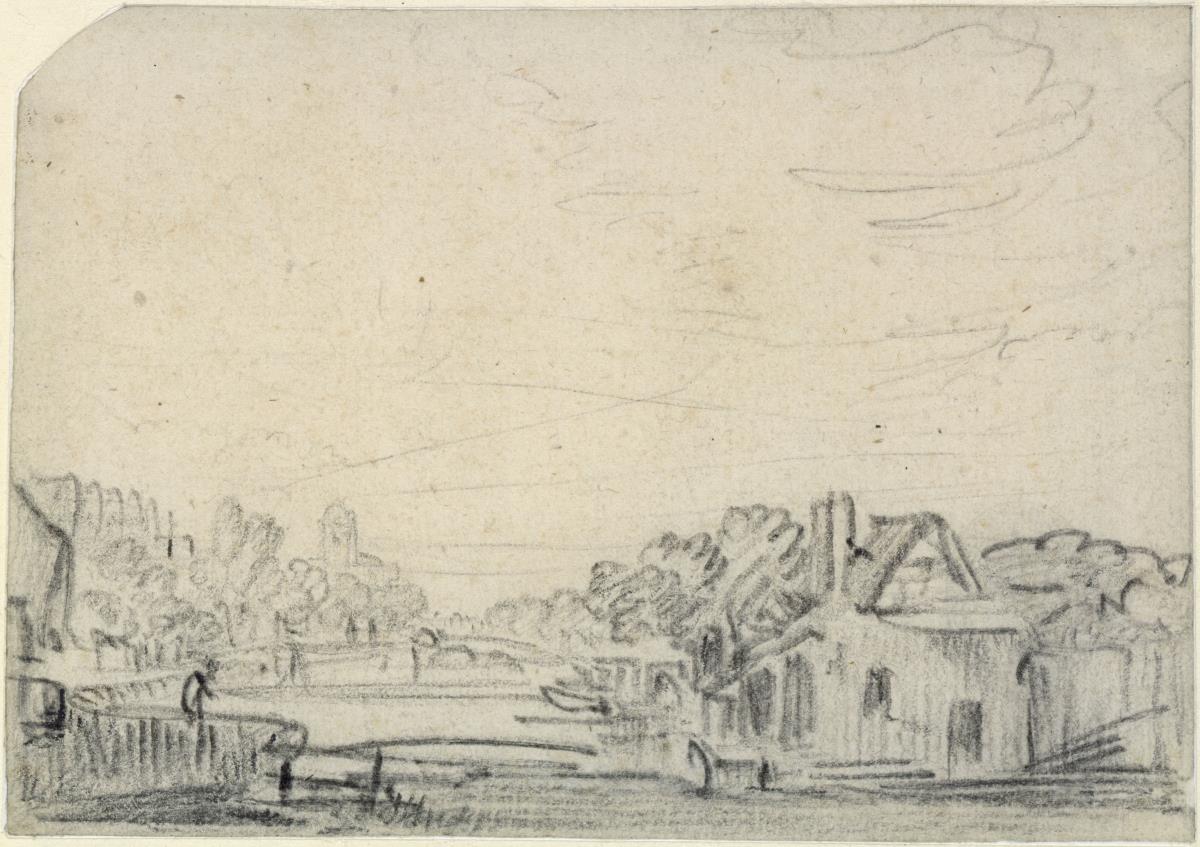 Blick in die Oude Schans mit dem "Montelbaanstoren" von der St. Anthoniessluis aus gesehen