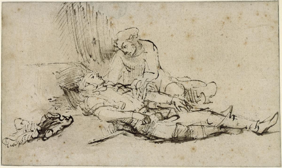 Thisbe trauert um Pyramus