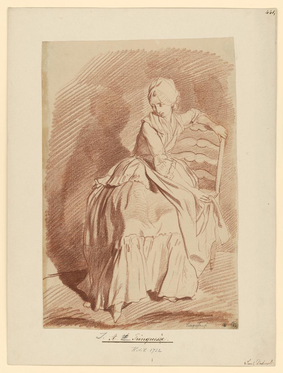 Sitzende Frau (beidseitig)