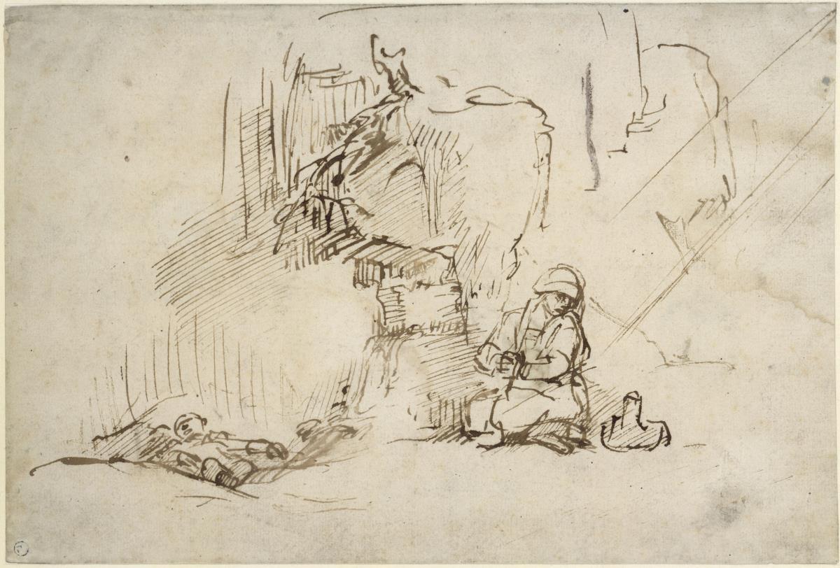 Hagar und Ismael in der Wüste