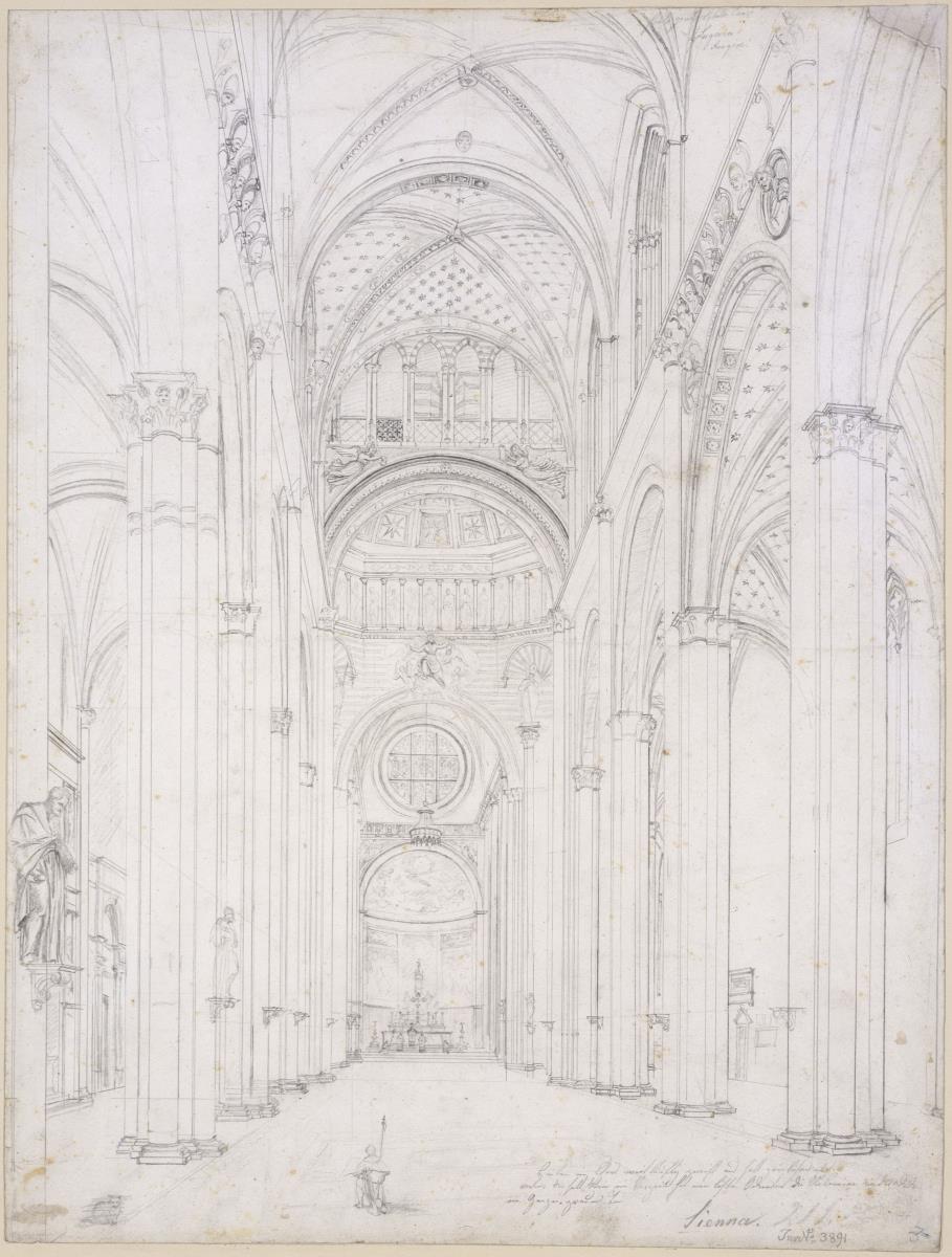 Das Mittelschiff des Domes zu Siena
