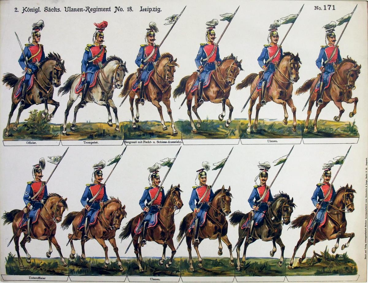 2. Königl. Sächs. Ulanen-Regiment. No.18. Leipzig.