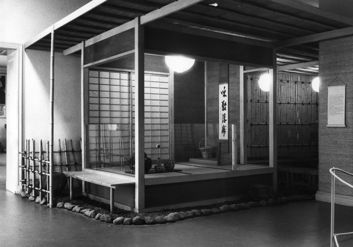 Abteilung Ostasien; Ausstellung 1952-1968, Blick auf das japanische Teehaus