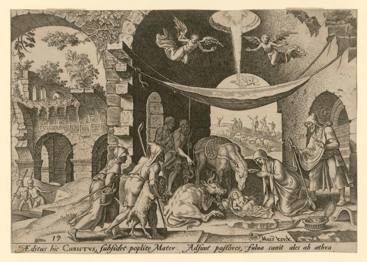Die Anbetung der Hirten (Lk 2:16), Blatt 19 aus der Folge "Die Unglücke des jüdischen Volkes"