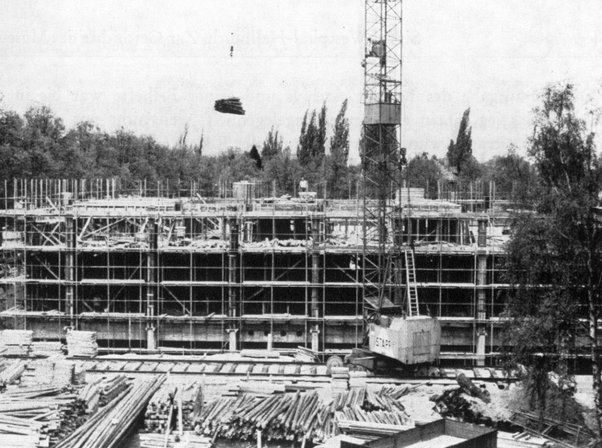 Das Haus für die Studiensammlungen im Bau