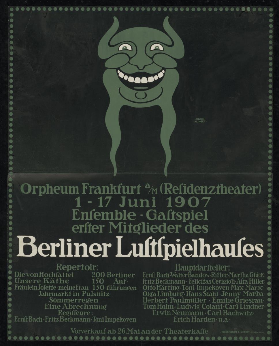Gastspiel erster Mitglieder des Berliner Lustspielhauses im Orpheum Frankfurt am Main