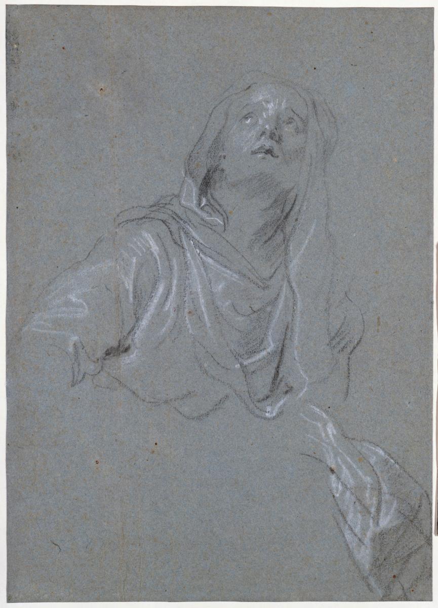 Studie zu einer emporblickenden Madonna