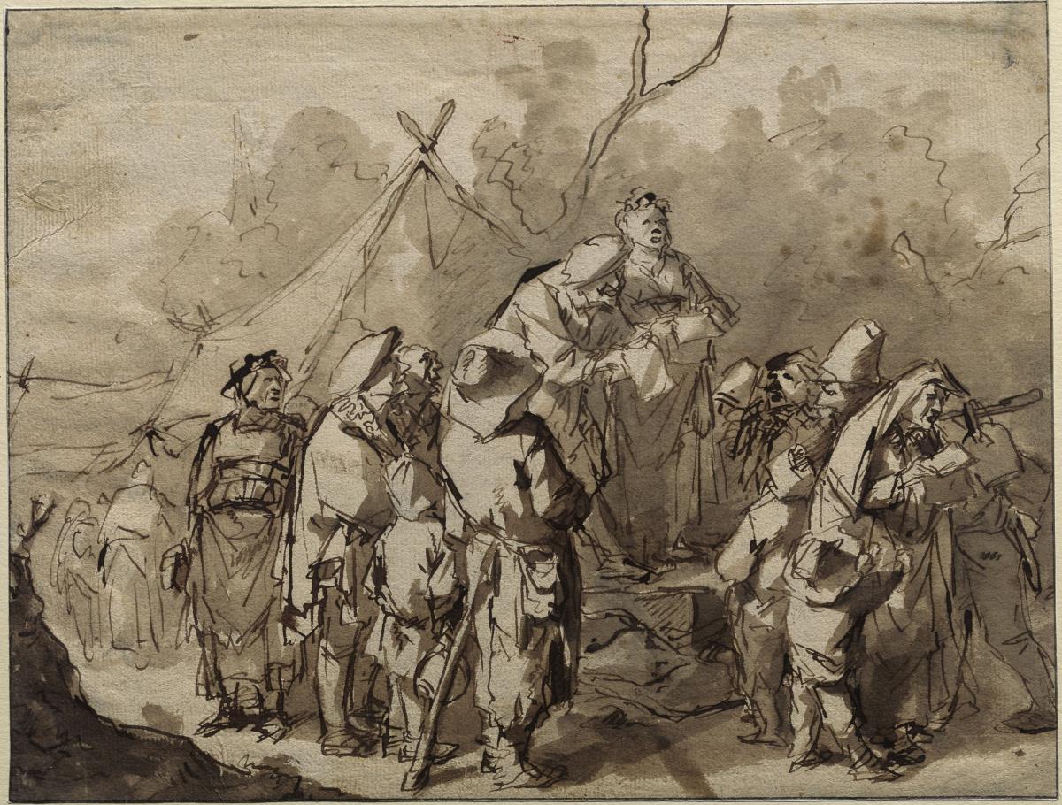 Bänkelsänger und Bauern