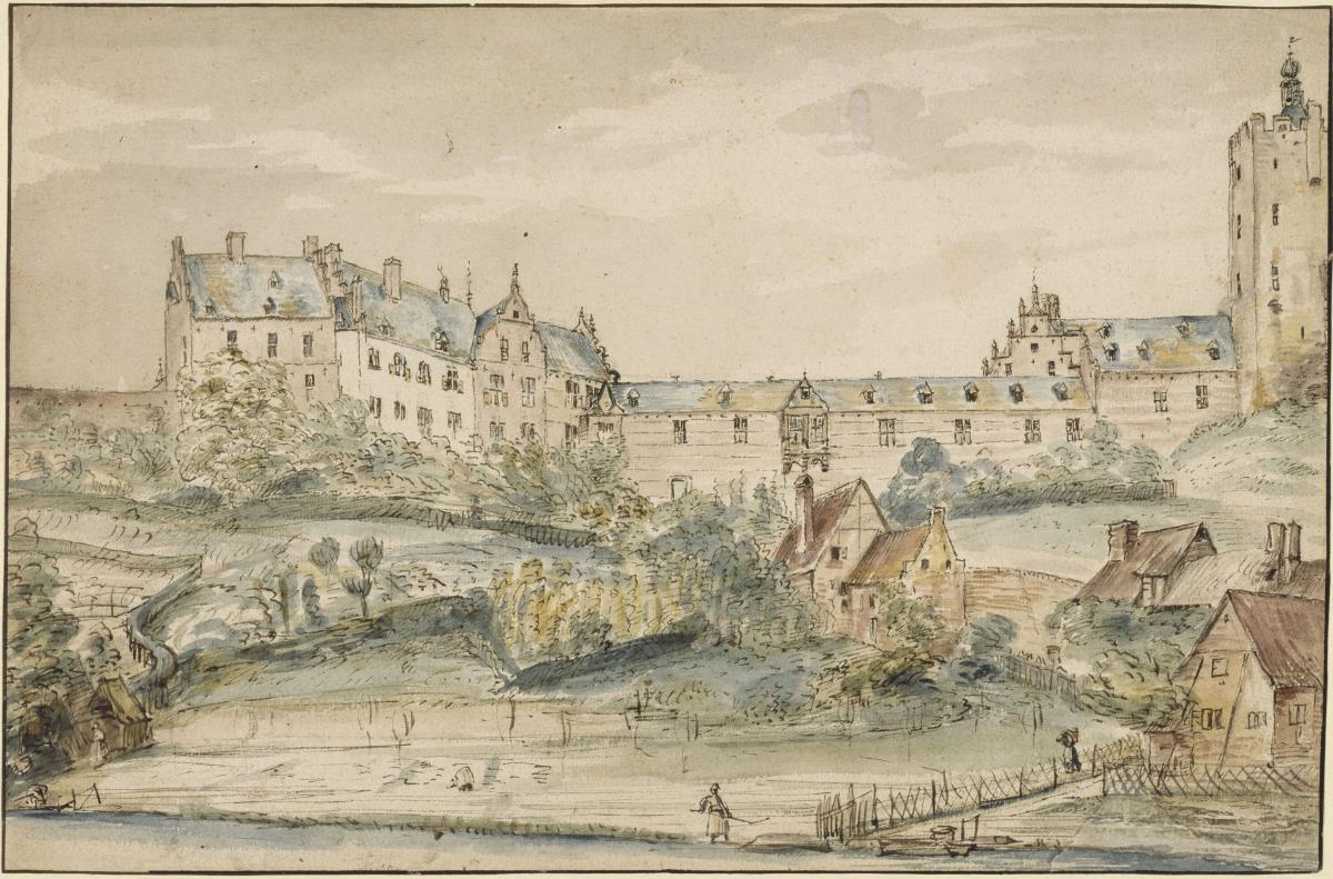Die Schwanenburg und Kanzlei zu Kleve von Süden