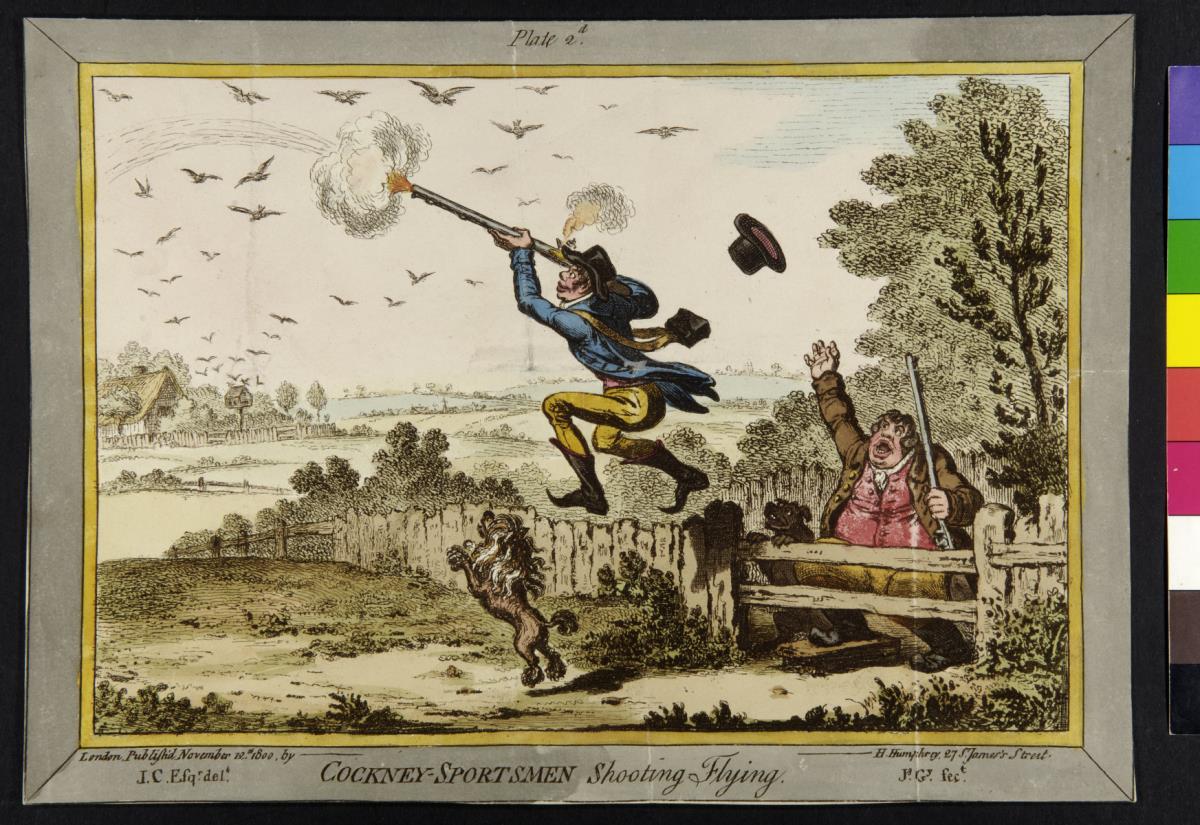 Cockney-sportsmen shooting flying