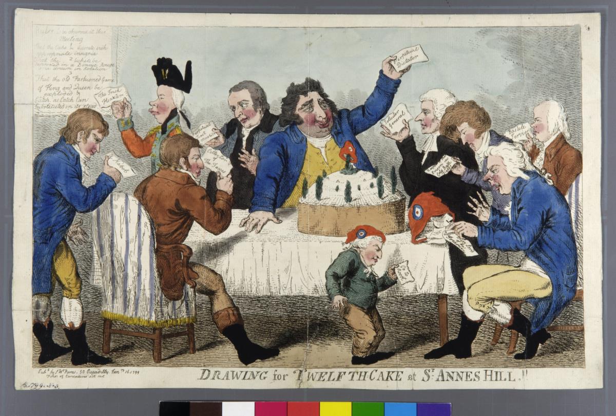 Drawing for twelfth-cake at St. Annes hill