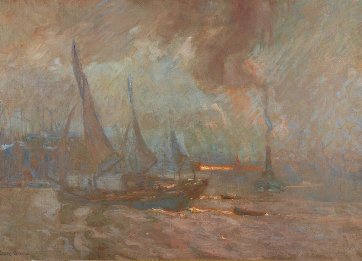 Ewer auf der Elbe