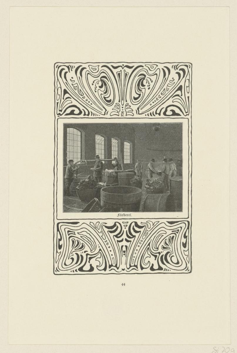 Färberei (Seite 44 der Broschüre Carl Gottlob Wilke und Die Wilkesche Hutfabrik in Guben)