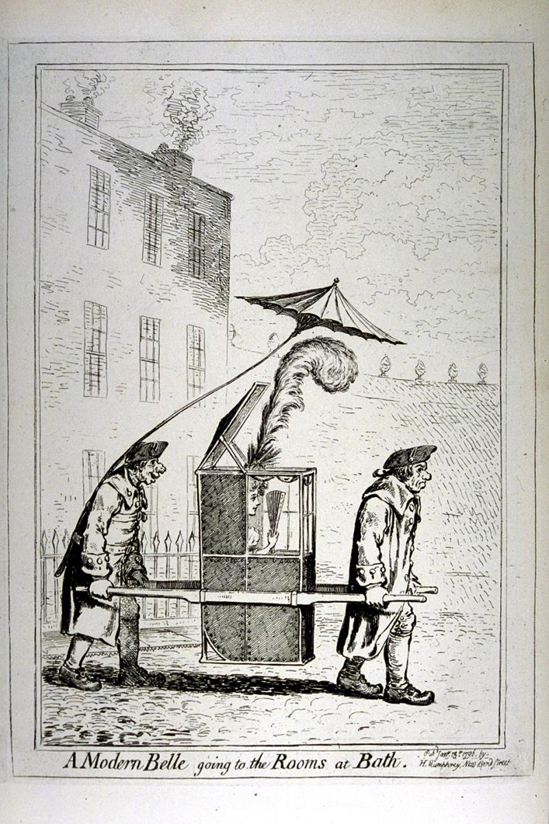 A Modern Belle going to the Rooms at Bath