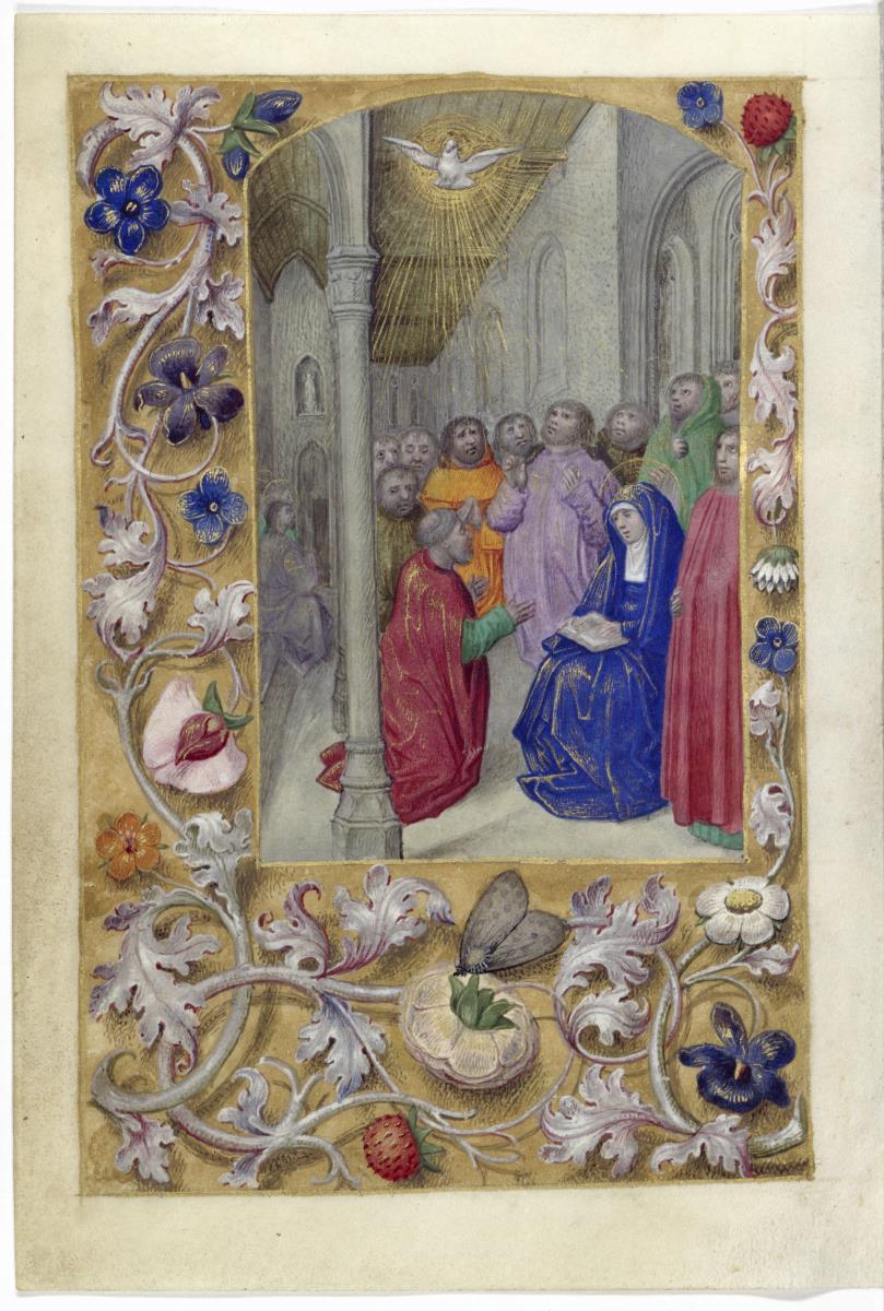 Ausgießung des Hl. Geistes, in: Stundenbuch der Maria von Burgund und Kaiser Maximilians
