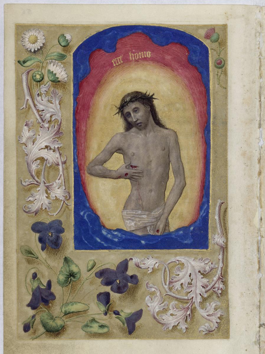 Christus als Schmerzensmann in der Glorie, in: Stundenbuch der Maria von Burgund und Kaiser Maximilians