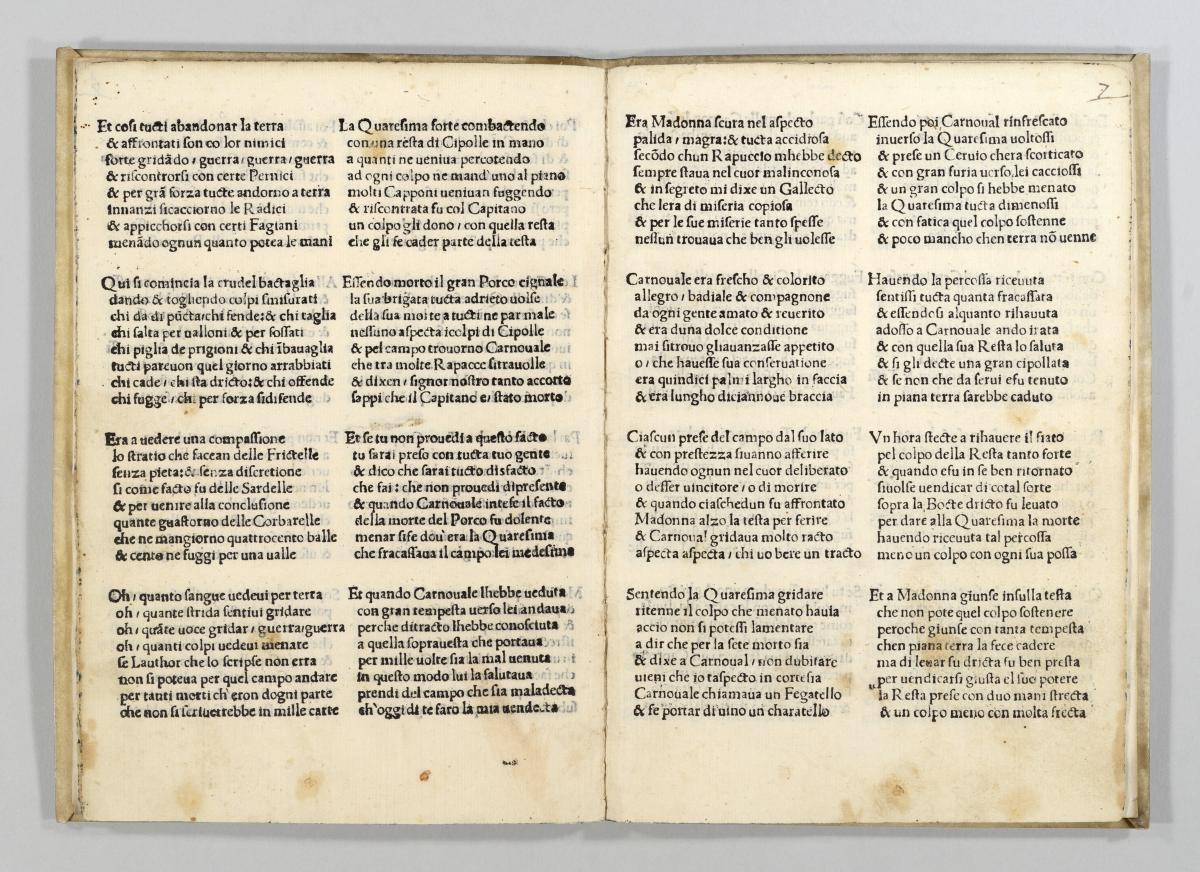 Francesco di Jacopo: La guerra et Contasto di Carnasciale. Vocato el conte cartolaio: Florenz o. J.