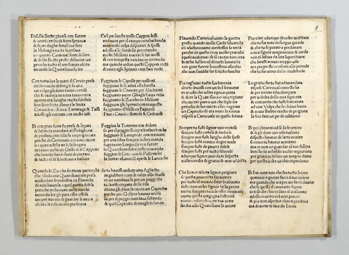 Francesco di Jacopo: La guerra et Contasto di Carnasciale. Vocato el conte cartolaio: Florenz o. J.