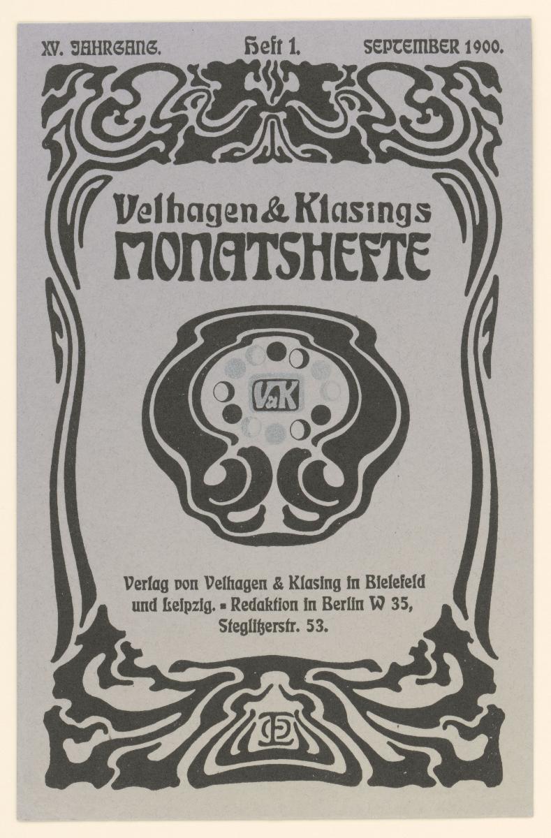 Velhagen & Klasings Monatshefte (Heft 1, September 1900)