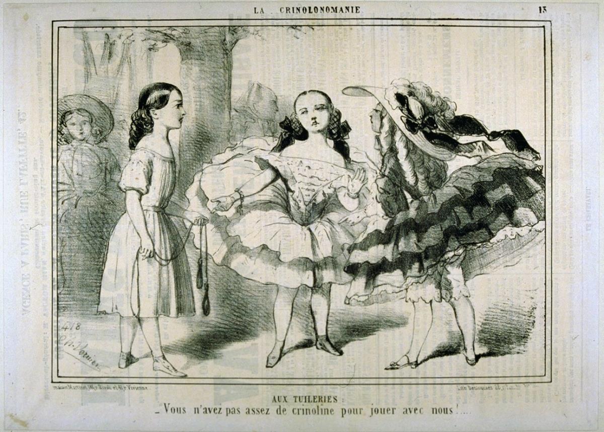 La Crinolonomanie, Nr. 13: aux Tuileries