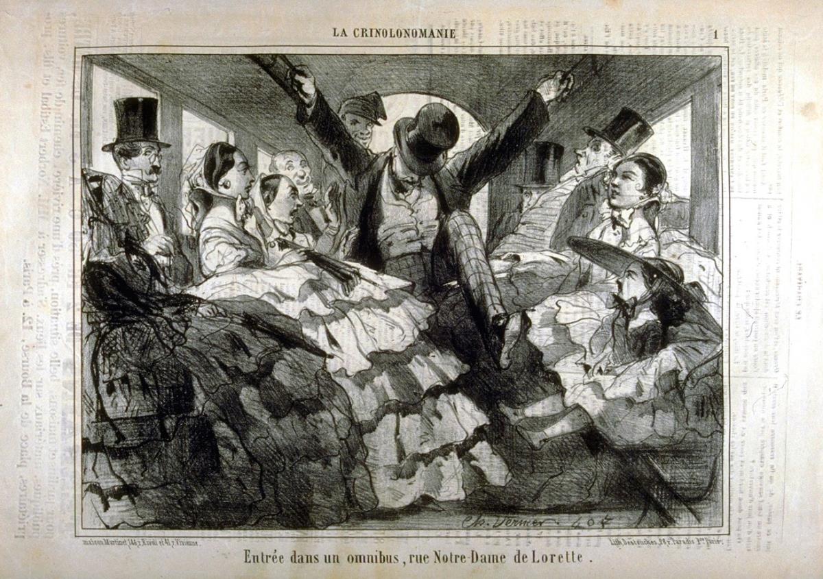 Entrée dans un omnibus