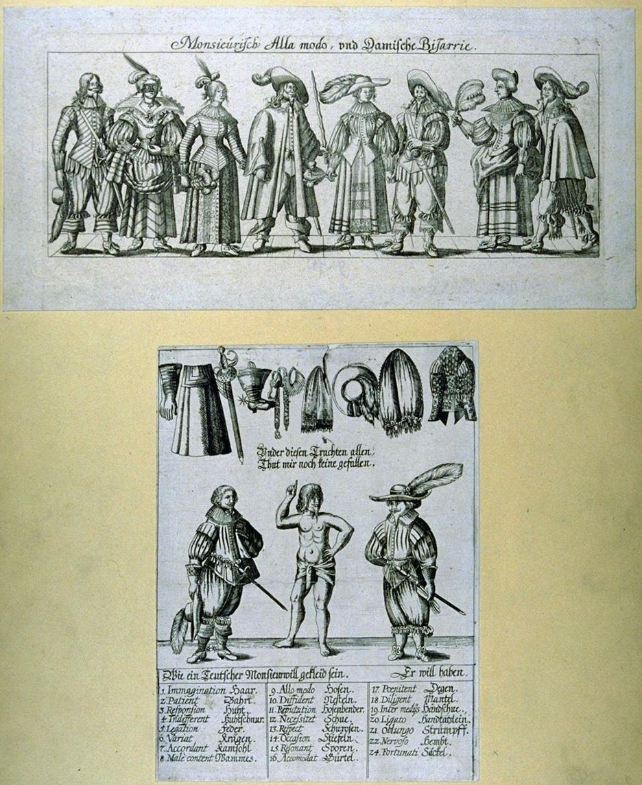 Wie ein Teutscher Monsieur will gekleid sein und Monsieurisch Alla modo, und Damische Bizarrie