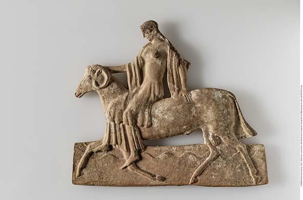 Jacobsthal-Relief: Aphrodite auf einem Widder reitend