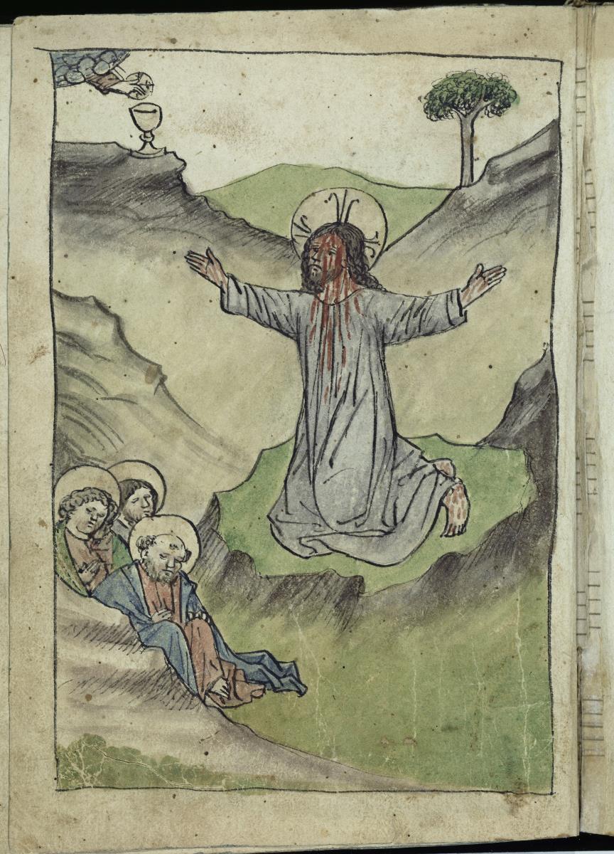 Christus am Ölberg, aus dem "Skizzenbuch des Michel Wolgemut"