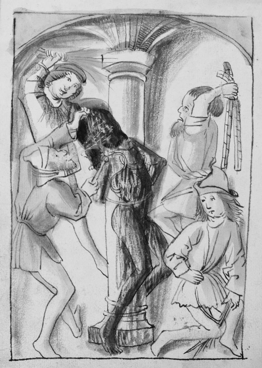 Geisselung Christi, aus dem "Skizzenbuch des Michel Wolgemut"