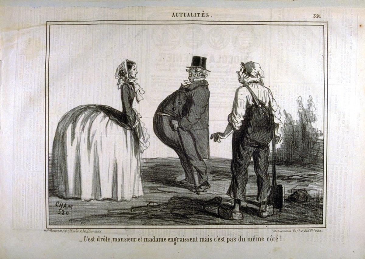 C'est drôle, monsieur et madame engraissent mais c'est pas du même côté!