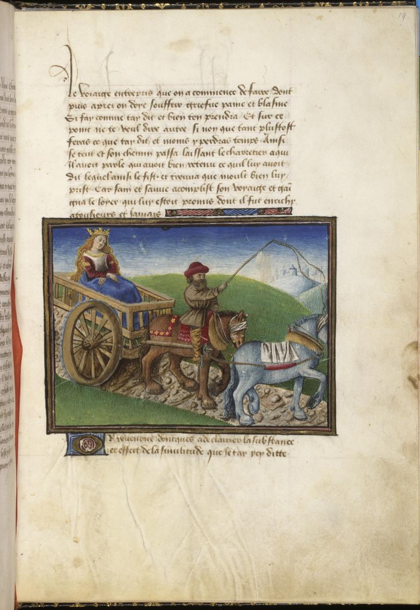 René d'Anjou, Le mortifiemant de vaine plaisance, Bl. 19 recto
