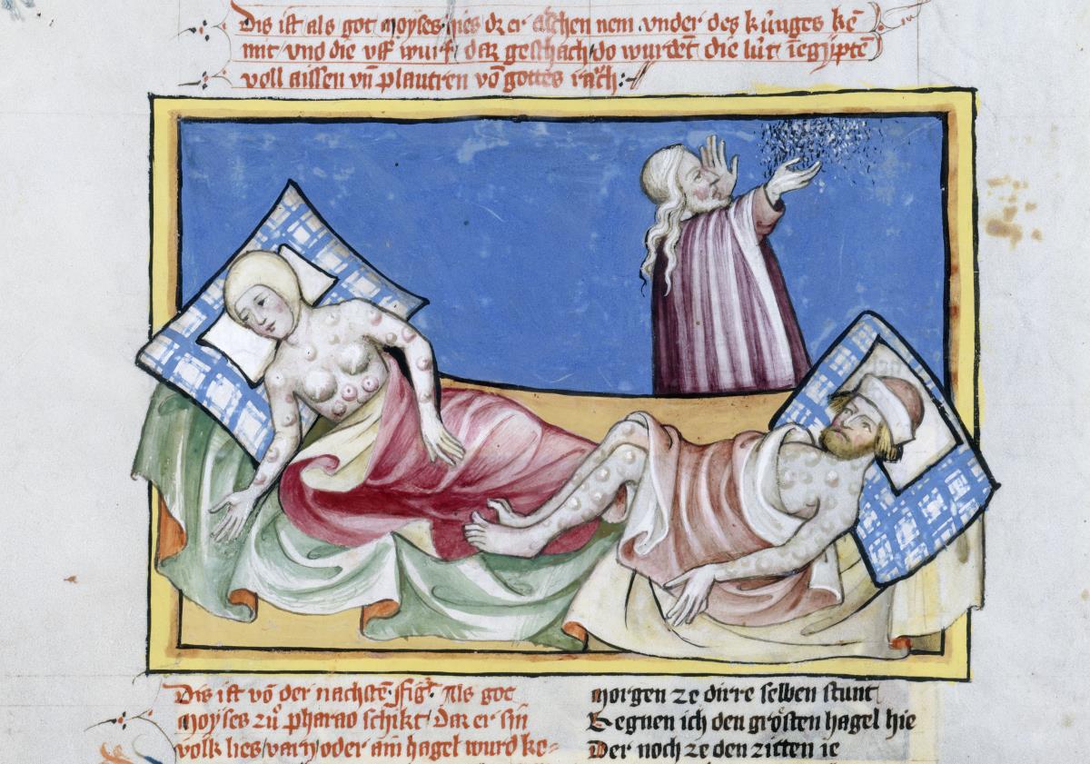 Toggenburg-Bibel. Beulenpest (Zehn Plagen, die über Ägypten kommen)