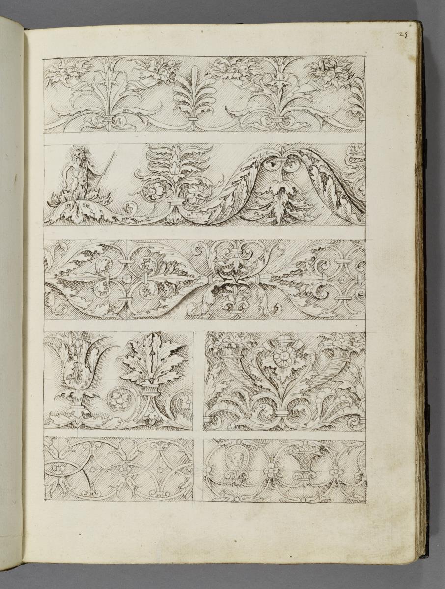 Codex Mantegna, sieben Friesdekore