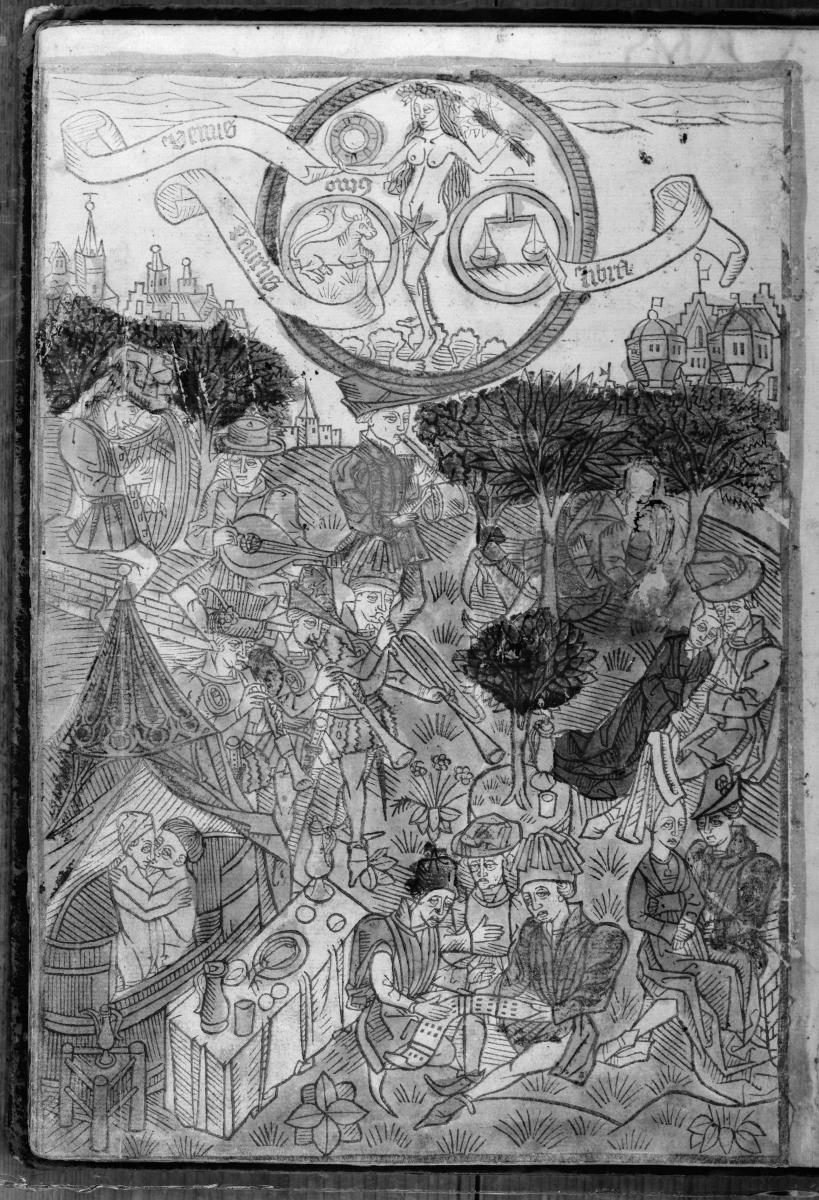 Planetenbuch (Blockbuch), Bl. 28 verso - Wirkung der Planeten, Venus
