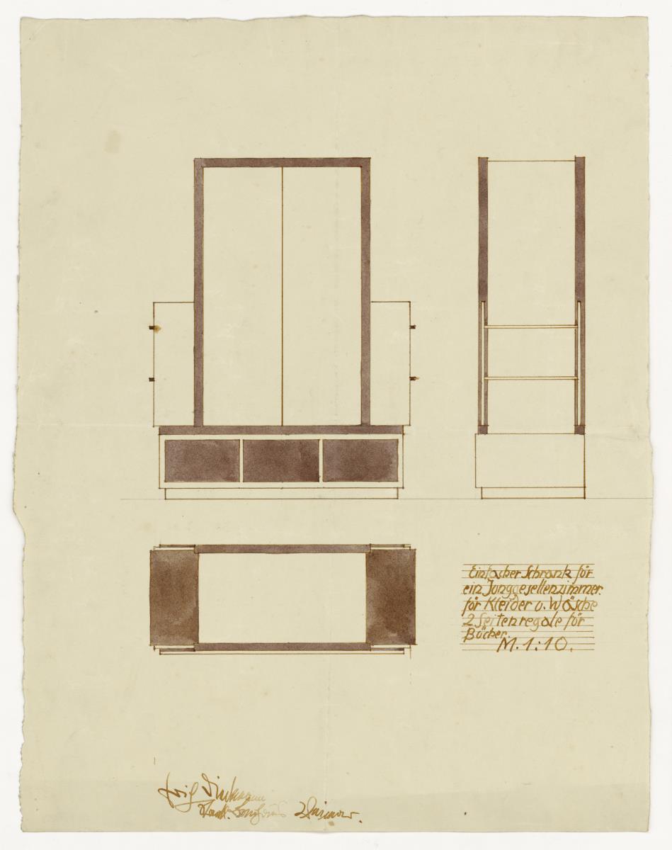 Schrank für Junggesellenzimmer (Möbelentwürfe, Körpermöbel, Schränke)