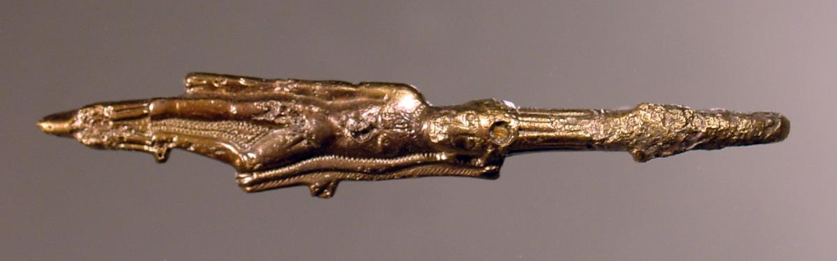 Gürtelhaken mit Figur eines Mannes. Herkules (?)