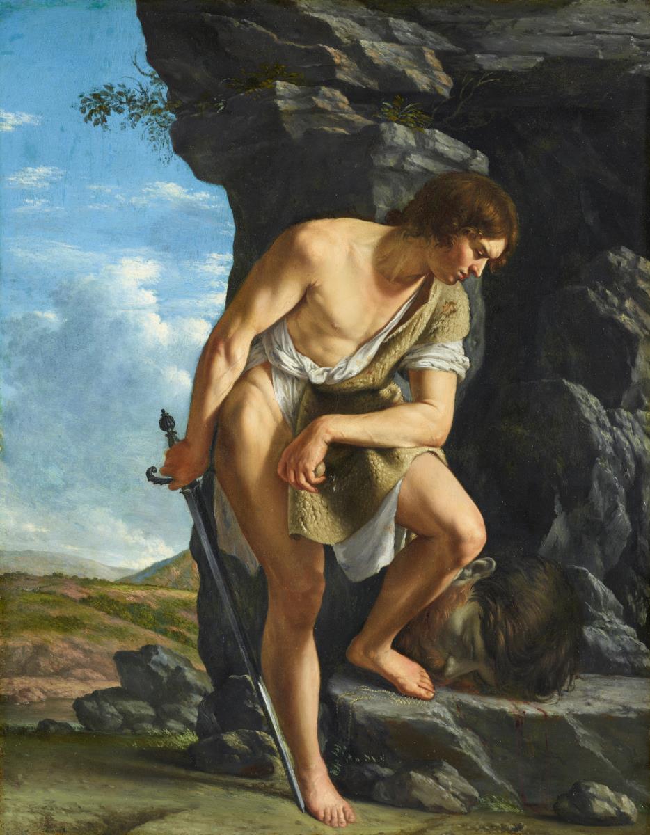 David mit dem Haupt Goliaths