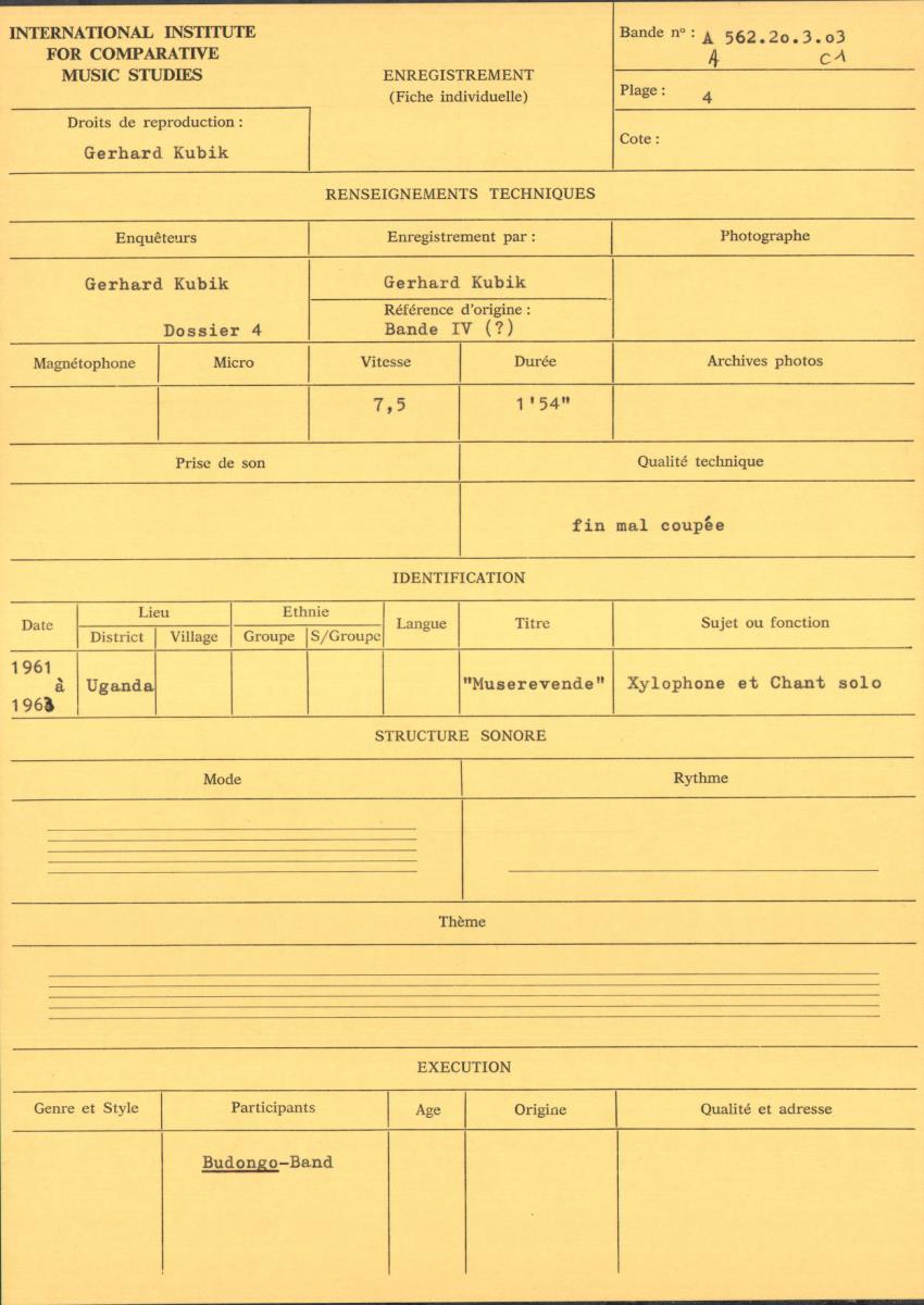 Uganda, Bande IV (?)