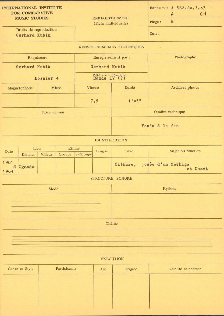Uganda, Bande IV (?)