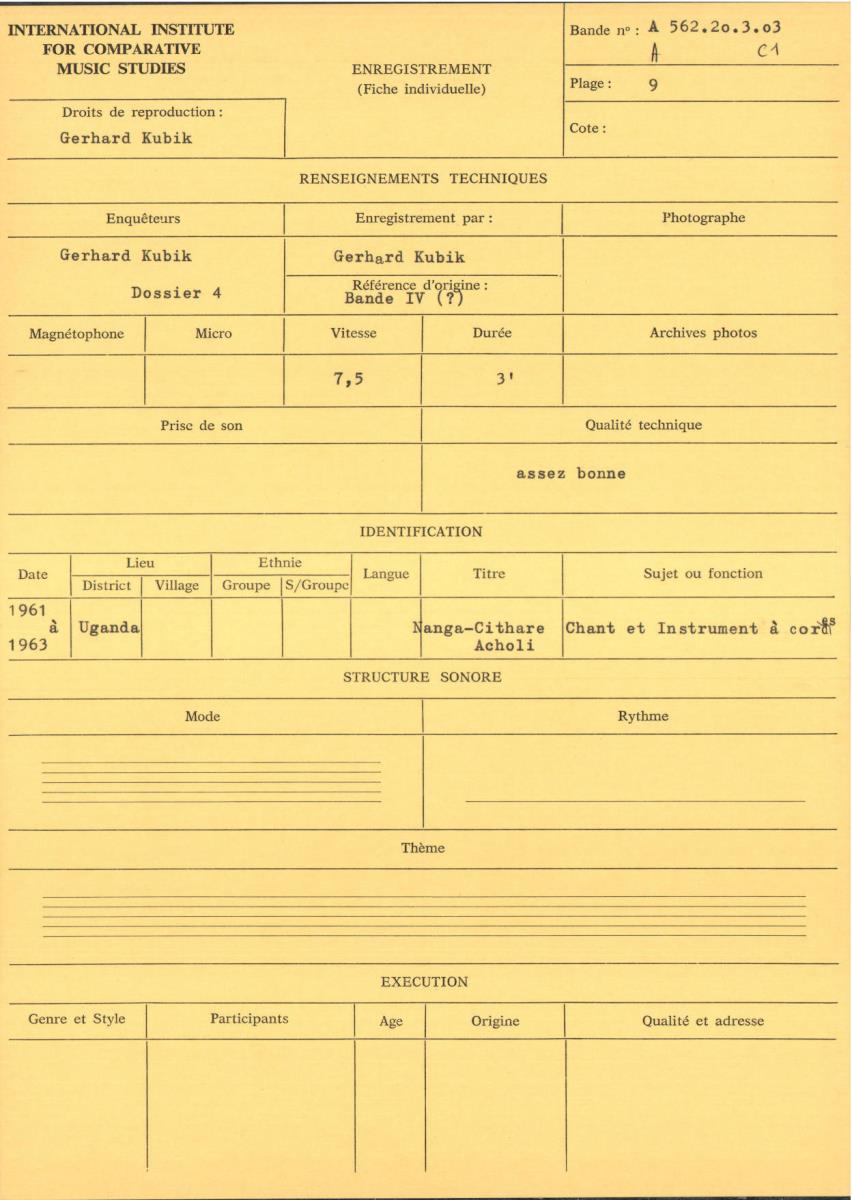 Uganda, Bande IV (?)